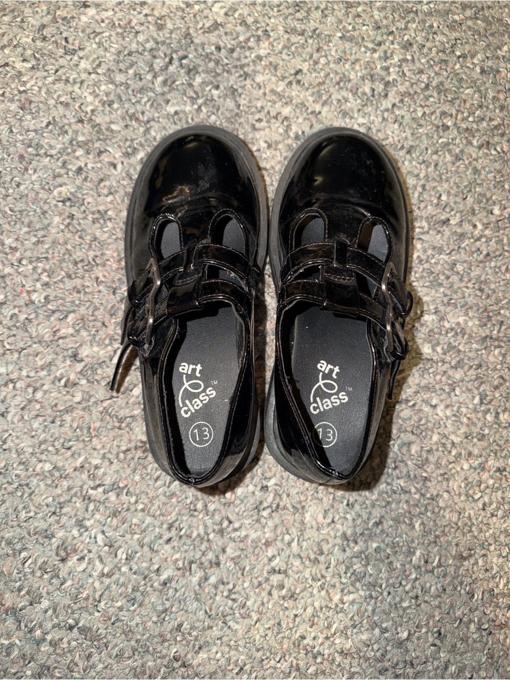 art class Black Patent Mary Jane Strap Shoes